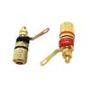 Gold Plated Amplifiers Speaker Binding Posts Metal Terminals for Banana Plugs Socket Suitable for 4mm Banana Plugs