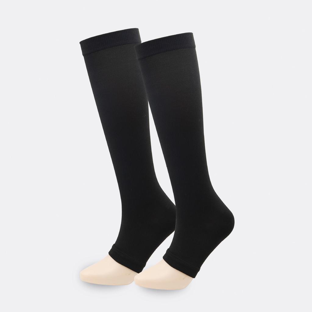 Black & White Trendy Open-Toe Compression Socks for Men & Women - European & American Outdoor Running Sports