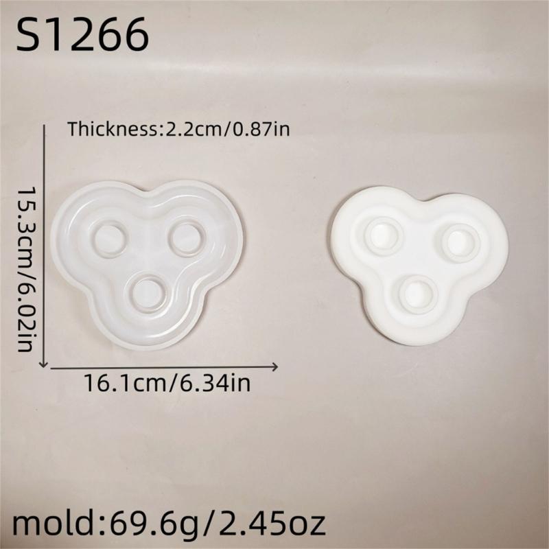 Mehrzweck Stabiles Silikon Mehrfach-Kerzenhalter Form Set Tragbar für Resin Gips Bastelbedarf Sortierte Größen