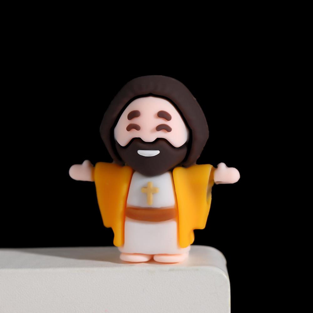 Creative Easter Ornaments: Painted Egg & Cartoon Rabbit Plush Toys for Home Decor & Gifts