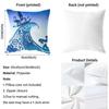 Light Blue Ocean Ripple Cushion Cover Soft & Easy-Wash Pillow Case – Versatile For Couch, Bed, Travel And Office