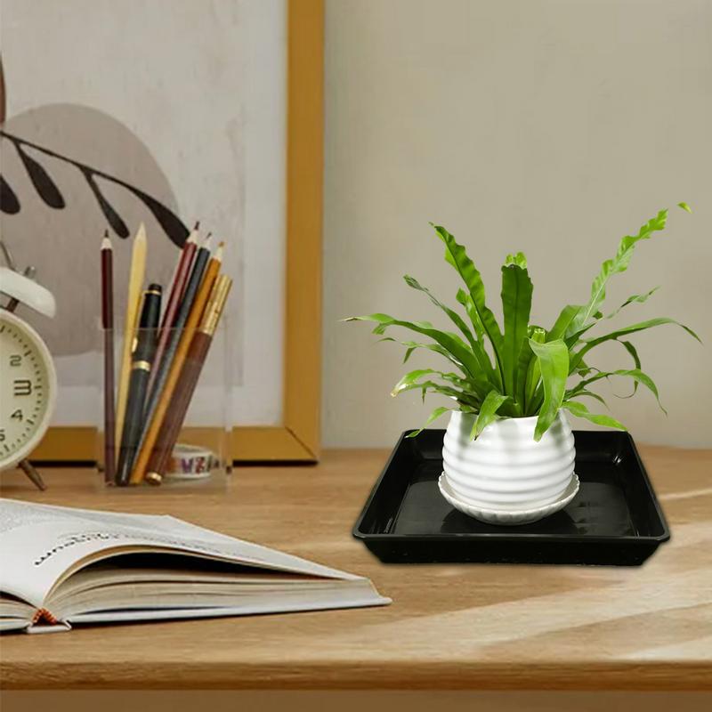 2Pcs Plastic Rectangle Flower Pot Trays Planter Drip Dish For Gardening Nursery Greenhouse Windowsill Seeding Germinating
