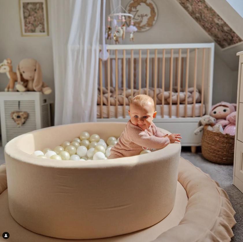 Beige foam playground step