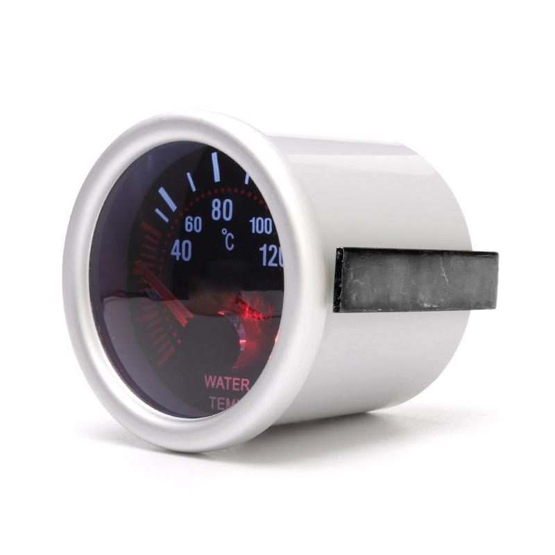 Water Temperature Meter Car Auto Water Temp Gauge 40~120 Celsius 2" 52mm Universal White LED Smoke Len Digital 12V with Sensor