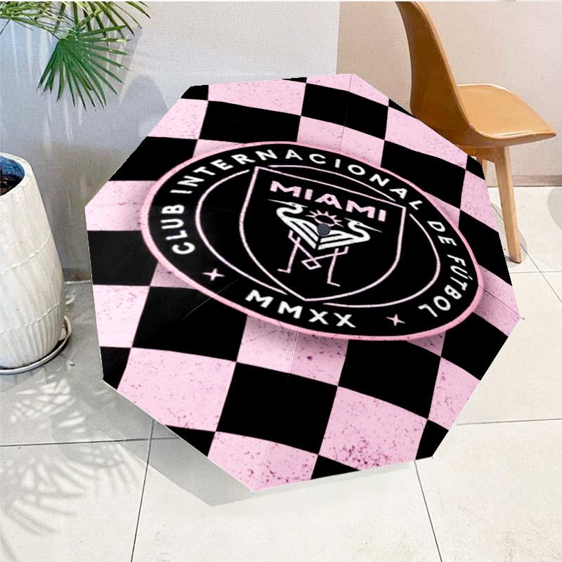 Inter Mi-ami Fc Emblem Printed Automatic Umbrella, 8-Frame for Travel, camping, Casual Umbrella, Essential Gift for  for family and friends