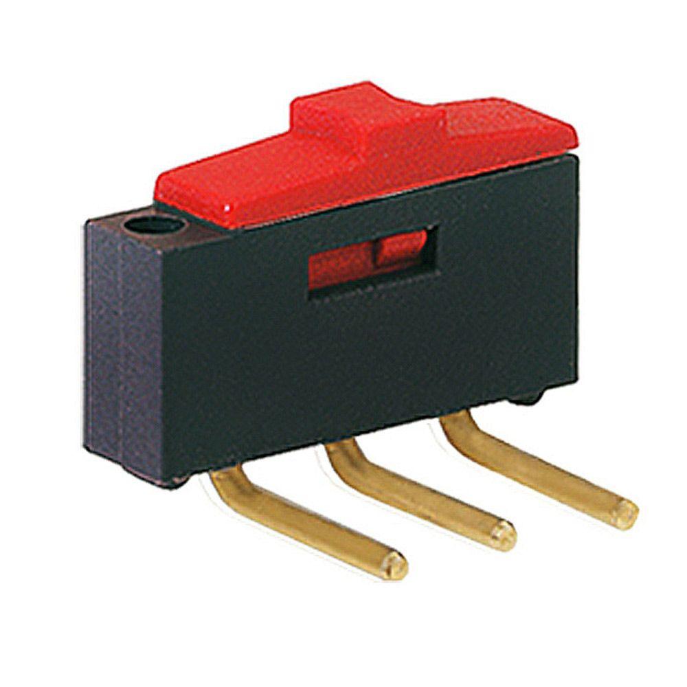5PCS Professional DC12V 0.3A Red Toggle Switch BSI-10/BSI-10H Slide Switch 1P2T
