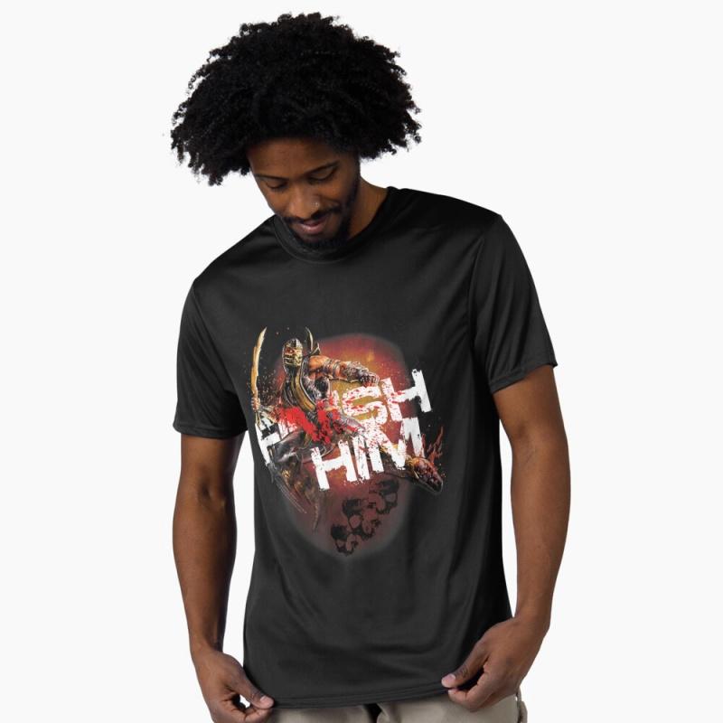 

Vintage 90 s Mortal Kombat 9 Finish Him Gift tshirt for gamer 100% cotton Short Sleeve Graphic T-Shirt All size tops S-6XL - ... S разноцветный