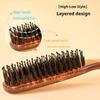 Portable Transparent Boar Bristle Comb Anti-Frizz Fluffy Hair Comb Scalp Massage Comb for Women with Long Hair