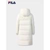 FILA Women's 2025 Winter Casual Loose Hooded Long Down Jacket