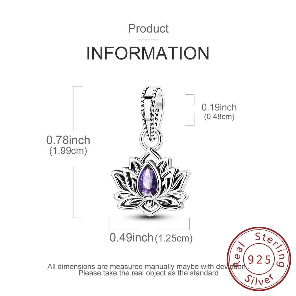 Lotus Wonderful Pretty Flower Copper Originales Charms Pendants Fits Bracelets Charms DoItYourself Woman Jewellery