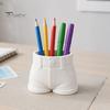 Practical Pen Container Shorts Shaped Holder, Funny Stationery Makeup Brush Storage Cup, 3D Cute Cup for Students Print Creative Office And