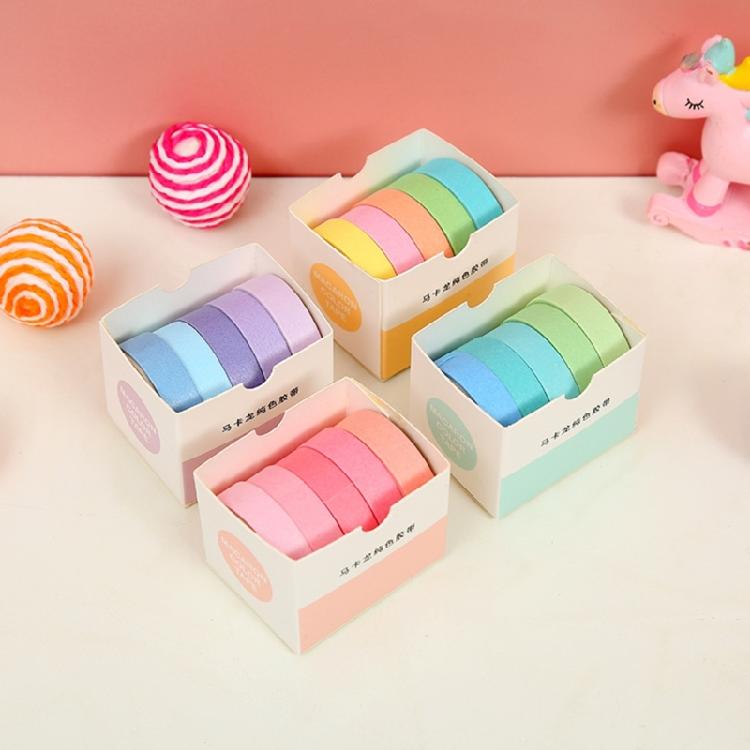 5 Rollen Dekoratives Klebeband Wasserfestes Papierklebeband Ästhetisches Klebeband für Basteln Scrapbooking Fotorahmen Tagebuch 10mmX2M