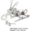 Beer Can Chicken Holder Motorbike Shaped Beer with Glasses Indoor Outdoor Grill Racks Silver
