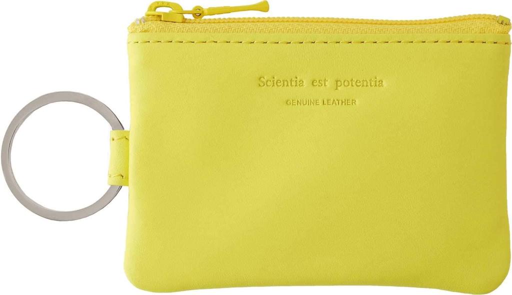 Noir Key Pouch Slip-on Mini, Leather, Yellow, NSL-1803