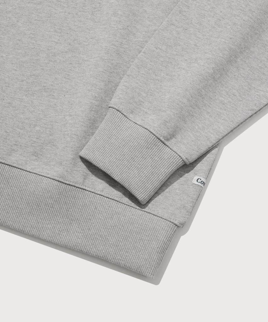 COVERNAT Signature Symbol Collar Half-Zip Sweatshirt Melange Gray