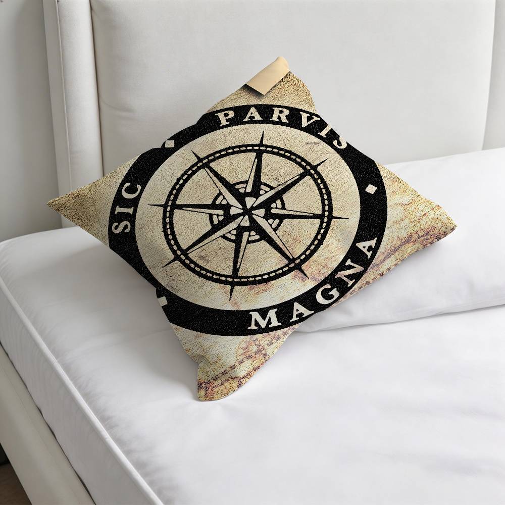 Sic Parvis MMagna Uncharted Square Pillow Case Soft Decorative Throw Pillow Cover for Home Sofa Bed