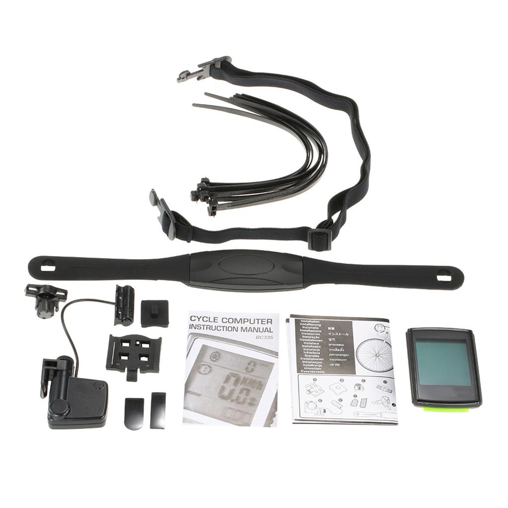 Lixada Multifunctional 3-in-1 Wireless LCD   Cycle Computer with Cadence Heart Rate Monitor Chest Strap Water-resistant