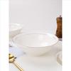 Chinese Style Gold-Rimmed Ceramic Bowl