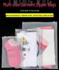 In Stock Semi-Transparent Frosted Zipper Clothing Bag - Self-Sealing Plastic Storage for Underwear and Travel