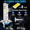 2 Stück H4 LED Scheinwerfer Canbus 25000LM H7 LED Glühbirnen H11 H8 9005 HB3 9006 HB4 H27 880 Auto Kupferrohr Scheinwerfer Auto Lüfterlos Nebelscheinwerfer 6000K 12V