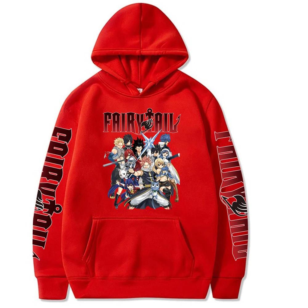 Anime Fairy Tail Clothes Autumn Fleece Manga Hoodies Casual Loose Sweatshirt Long Sleeve Streetwear Unisex Pullover