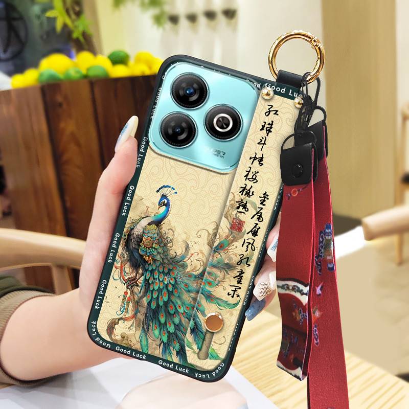 Odolné Vodotěsné Pouzdro na Telefon Pro ZTE Blade A75 4G/Z2359 Kroužek Ochranný Čínský styl Pro Maminku Stojánek Nárazuvzdorné