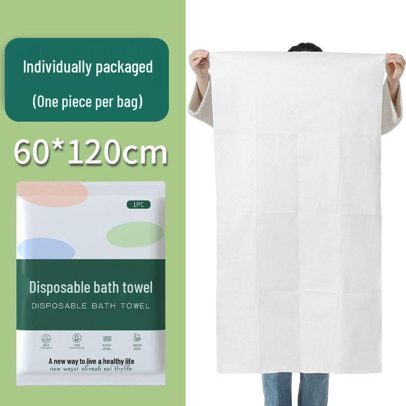 Individually Packaged Sterilized Disposable Bath Towels for Travel, Hair Salons & Hotels - Compressed & Thickened.