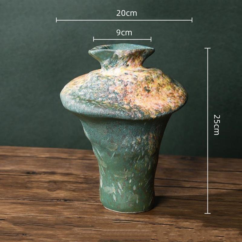 Keramikvase Handgefertigt Grobkeramik Blumenvase Keramik Handwerk Blumenarrangement Zubehör Heimdekoration