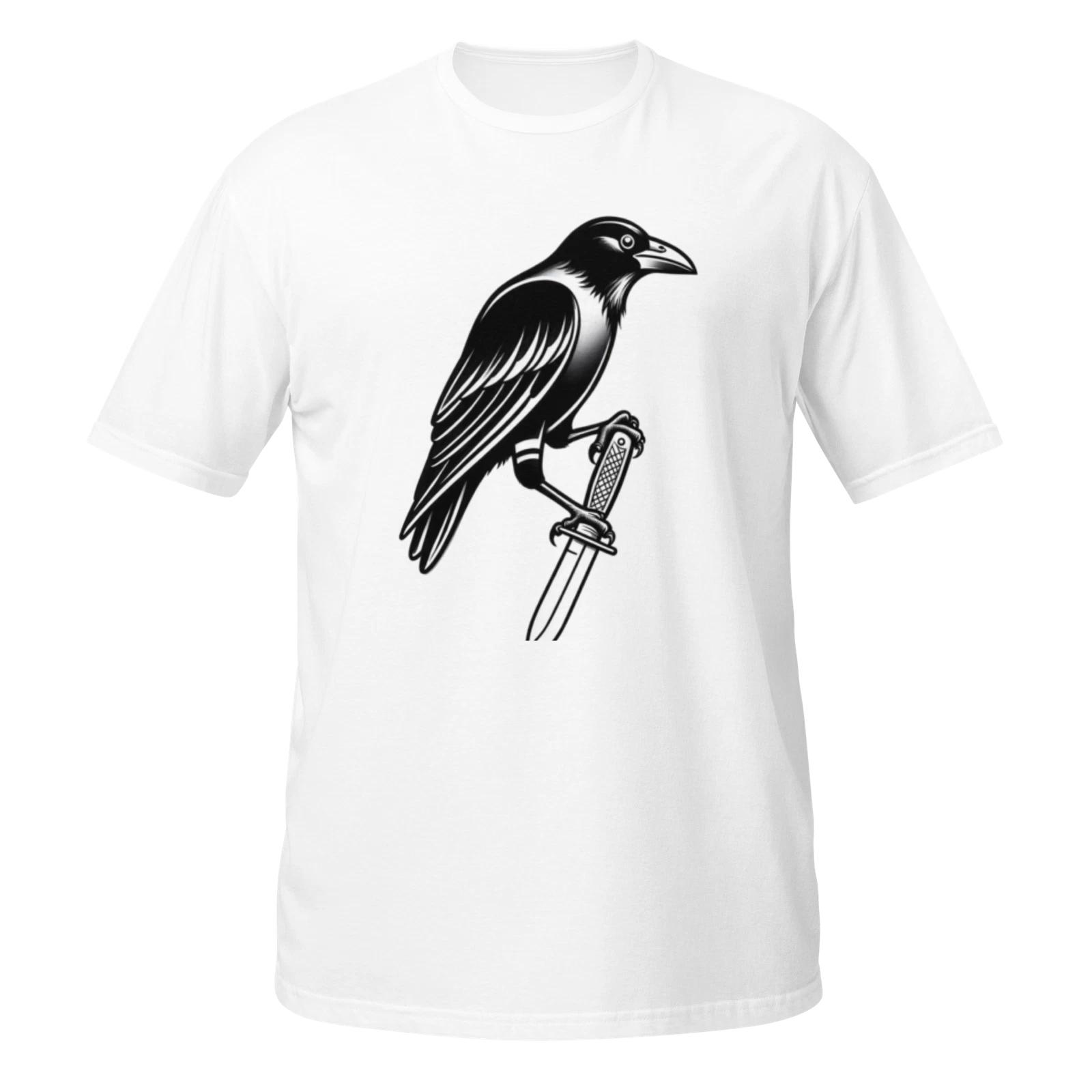 Raven Unisex T-Shirt, Dagger Gothic Metal Bird Rock Metal Occult Dark Crow XXXL