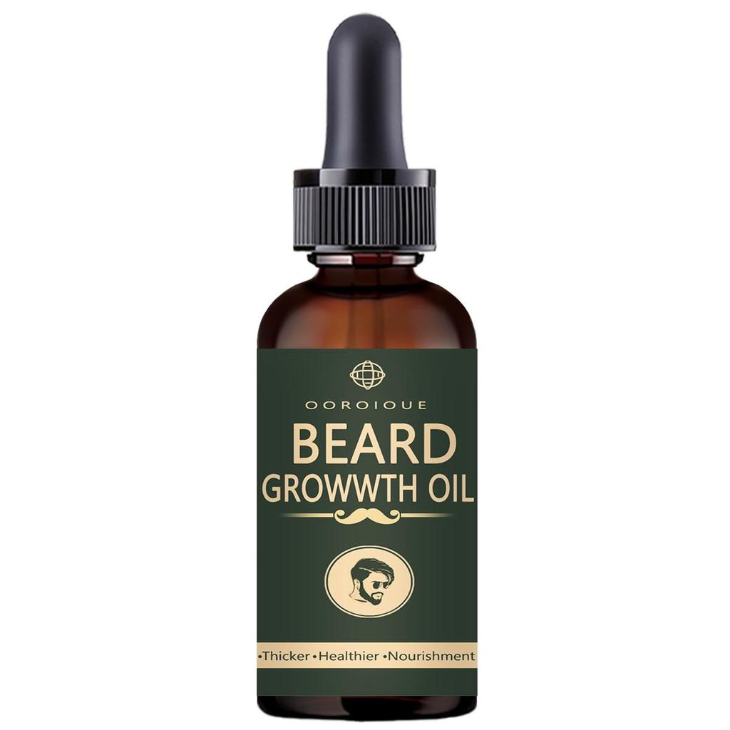 Fast Beard Growth Oil Beard Oil for Men Caffeine Natural Beard Growth Serum Promote Hair Regrowth Professional Brazilian Keratin