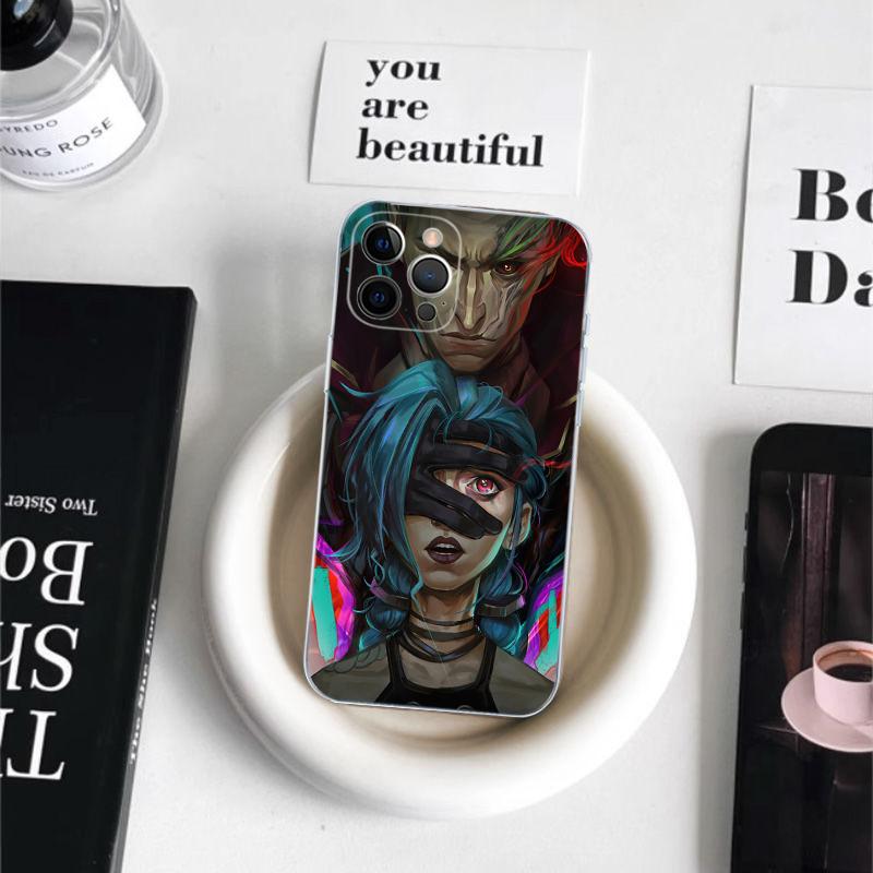 Anime Arcane Jinx-Vi Phone Case For iPhone 16 15 14 11 12 13 Mini Pro XS Max Cover 6 7 8 Plus X Funda Shell