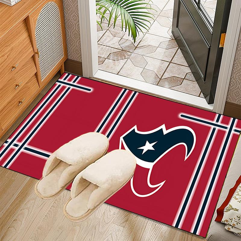 Houston-Texans Artwork Rug Office Carpet Non-Slip Mat, Chair Rug Floor Covering for Gaming, Bedroom, Living Room , Home Decor Christmas Gift