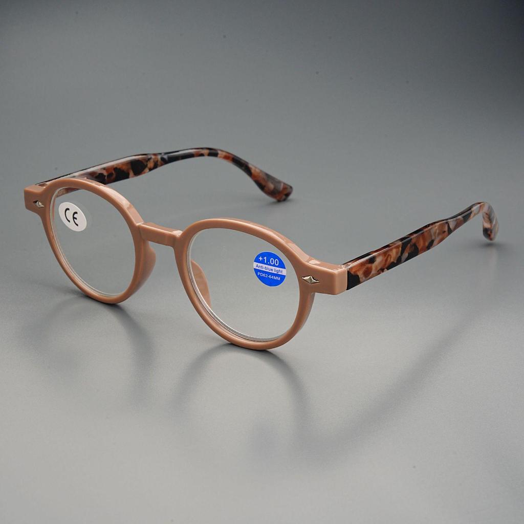 2025 Japanische Retro Runde Anti-Müdigkeit Anti-Blaulicht Lesebrille