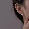 Elegant Light Luxury 925 Sterling Silver Zirconia Clip-on Hoops for Women - New Pure Silver Ear Jewelry