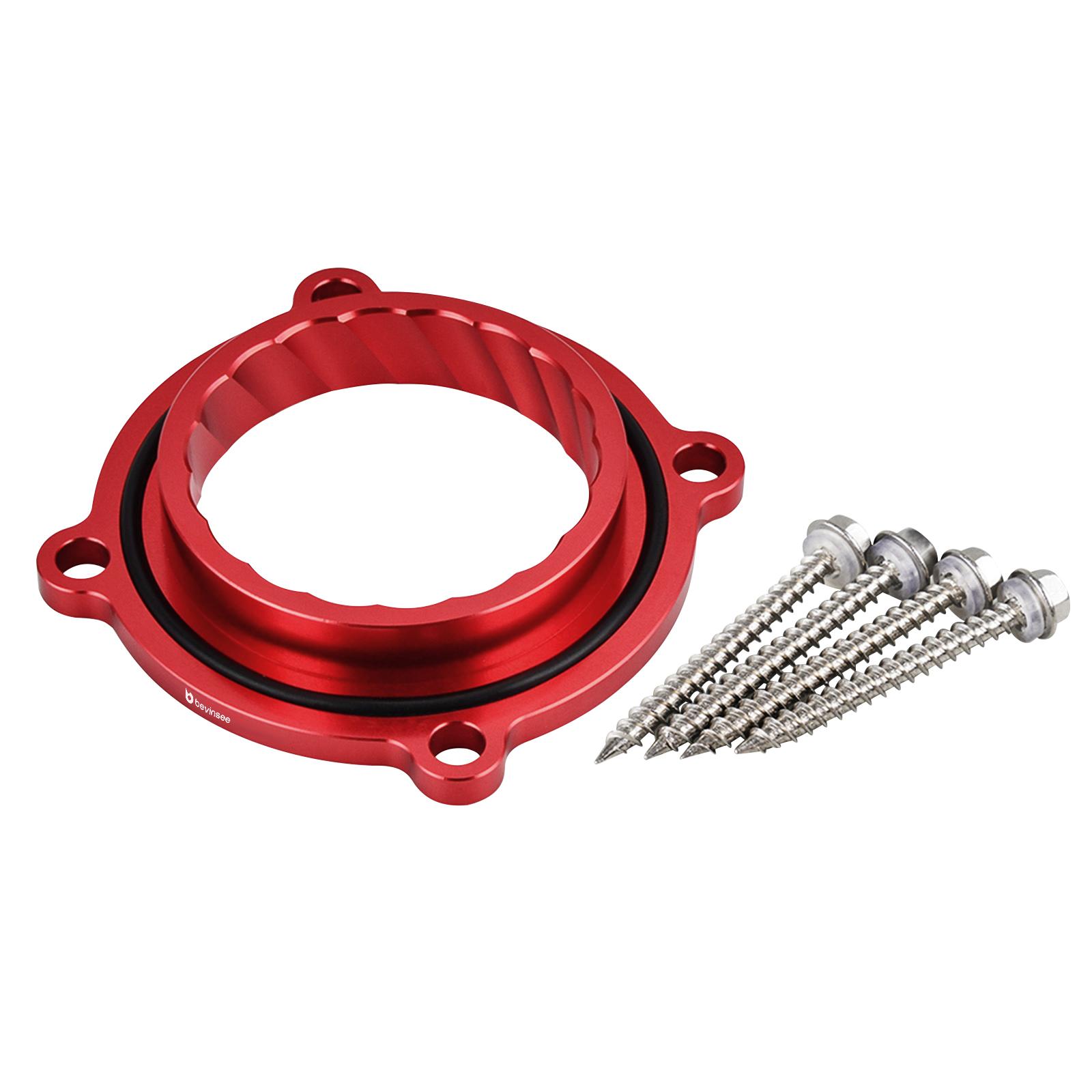 BEVINSEE Aluminum Throttle Body Spacer For Jeep Wrangler For Chrysler 300 For Dodge Challenger Charger GT SXT For Ram 1500 красный