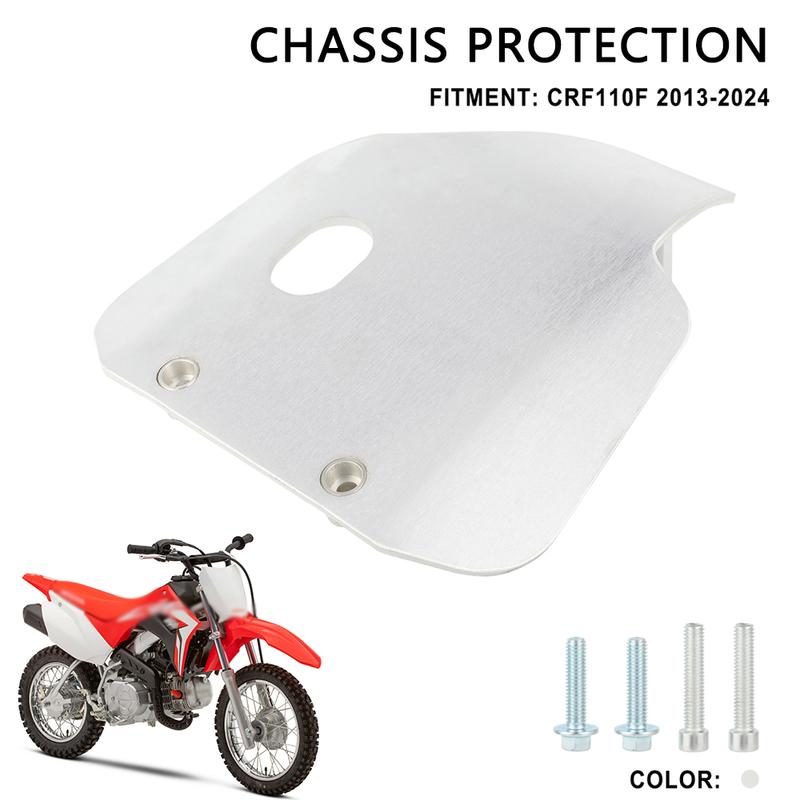 Motorcycle CNC Chassis Protection Bottom Plate Cover Accessories For Honda CRF 110 F 2013-2022 2023 2024 Dirt Pit Bike Motobike