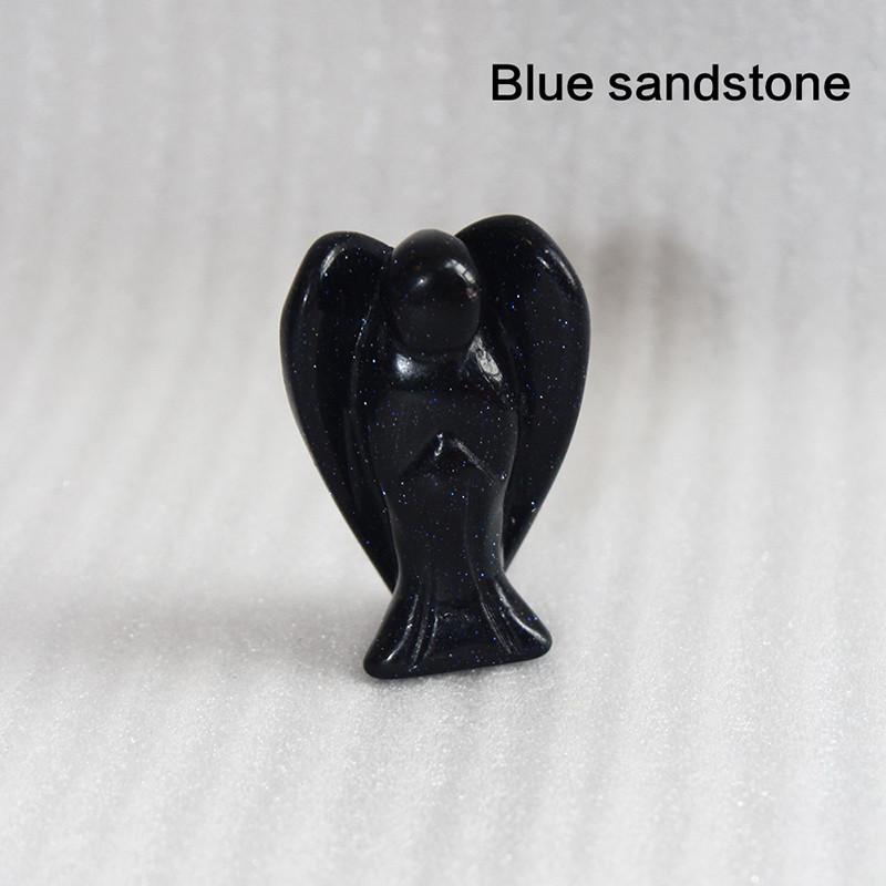 Exquisite Natural Gemstone Healing Crystal Carved Pocket Guardian Angel For Home Decor Gift