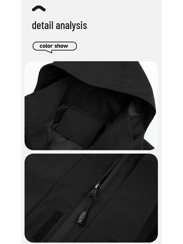 2026 Men's Spring/Autumn Camel Jacket: Windproof, Waterproof, Trendy, Single-Layer Outdoor Couple's Mountaineering Coat