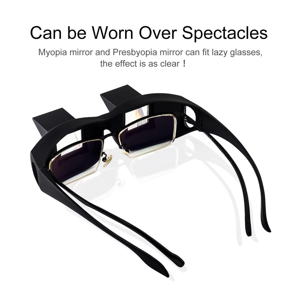 Lazy Eyeglasses Bed Prism Horizontal High Definition Eyewear Periscope Lie Down Eyeglasses for Reading and Watch TV in Bed