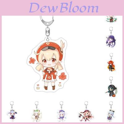 Cute Genshin Impact Key Chain Anime Cartoon Kawaii Keyring Pendant Acrylic Gift