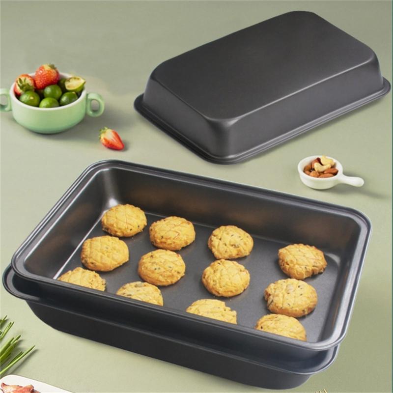 Rectangular Cake Pan Deep Baking Sheet Nonstick Coating Bakeware Roasting Tray for Toaster Oven Kitchen Turkey Pan