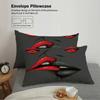 Lips Pattern Printed Bedding Set1 Quilt Cover+2 Pillowcases Suitable for Couples and Adults Bedroom Home Decoration