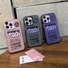 For iPhone 15 Pro Matte Case PC TPU English Tags Printed Phone Back Cover