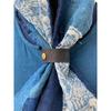 Used B74 Rags, Stole, Old Cloth, Remake, Indigo Dye, Patchwork, Pieced Together, Sashiko