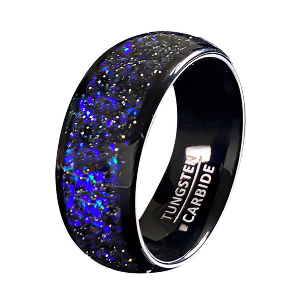 

Tungsten Steel Ring High-grade Starry Sky Tungsten Golds Ring Men s Personalized Fashion Jewelry Manufacturers Wholesale 6 темно-синий