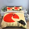 Elegant Crane Art Decor Set Soft Comfortable Duvet Cover Bedding Set Included 1*Duvet Cover & 2*Pillowcases, Gift