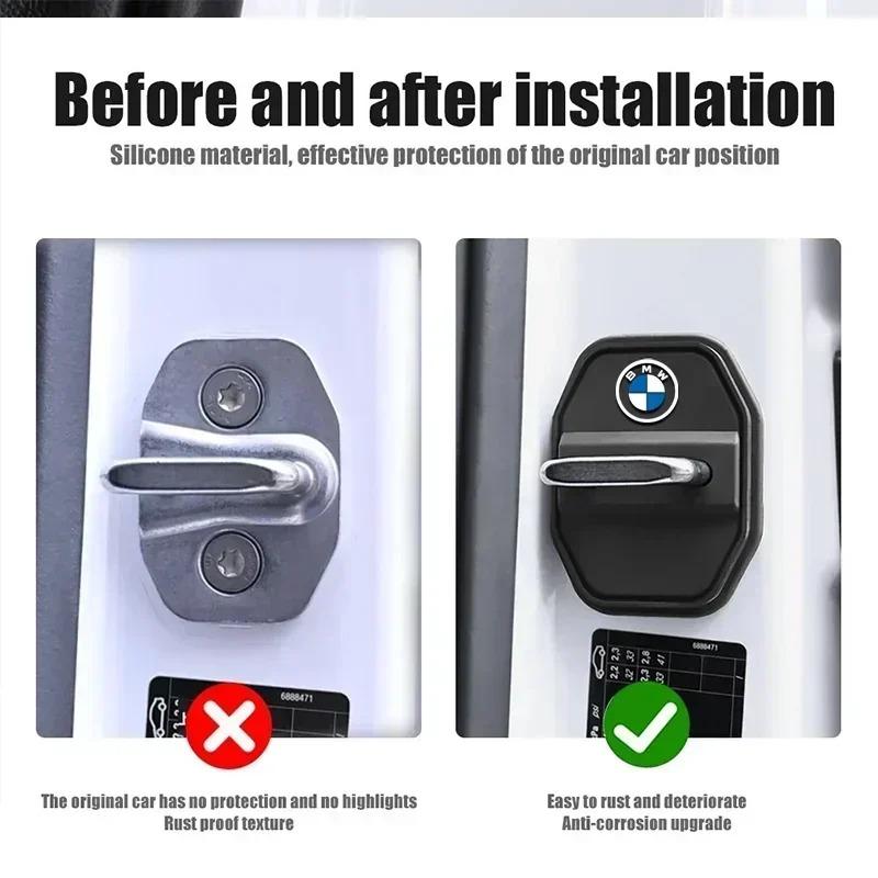 Car Door Mute Damping Cushion Silicone Door Lock Buckle Door Protective Cover For BMW X1 X3 X4 X5 M F15 X6 F16 G30 7 Series G20