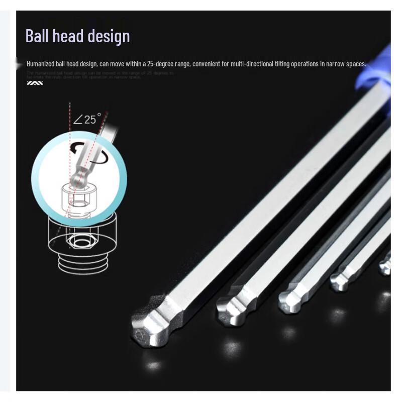 Qi Dongsheng 9-Piece Metric Ball-End Hex Key Set