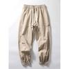 Trendy Retro Pure Cotton Jogger Pants Autumn Straight Cargo Pants