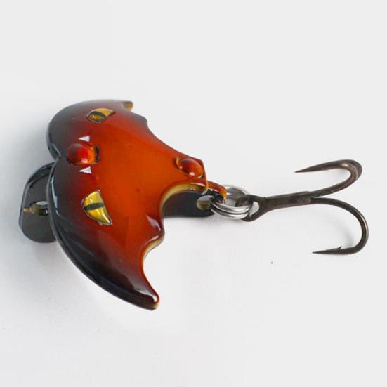5Pcs Artificial Fishing Baits Hard Lures Treble Hook Design Floating Topwater Fishing Lures Bionic 3D Bat Baits